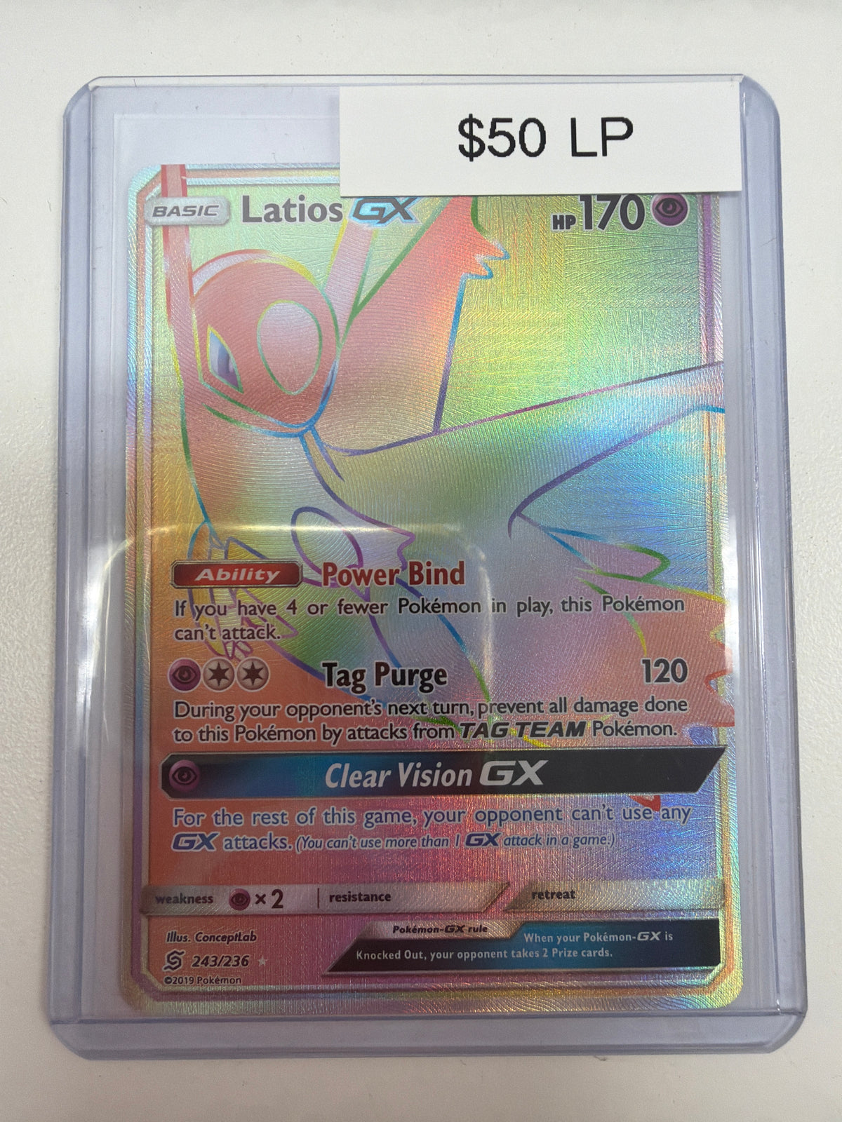 Pokemon Latios GX Unified Minds 243/236 LP