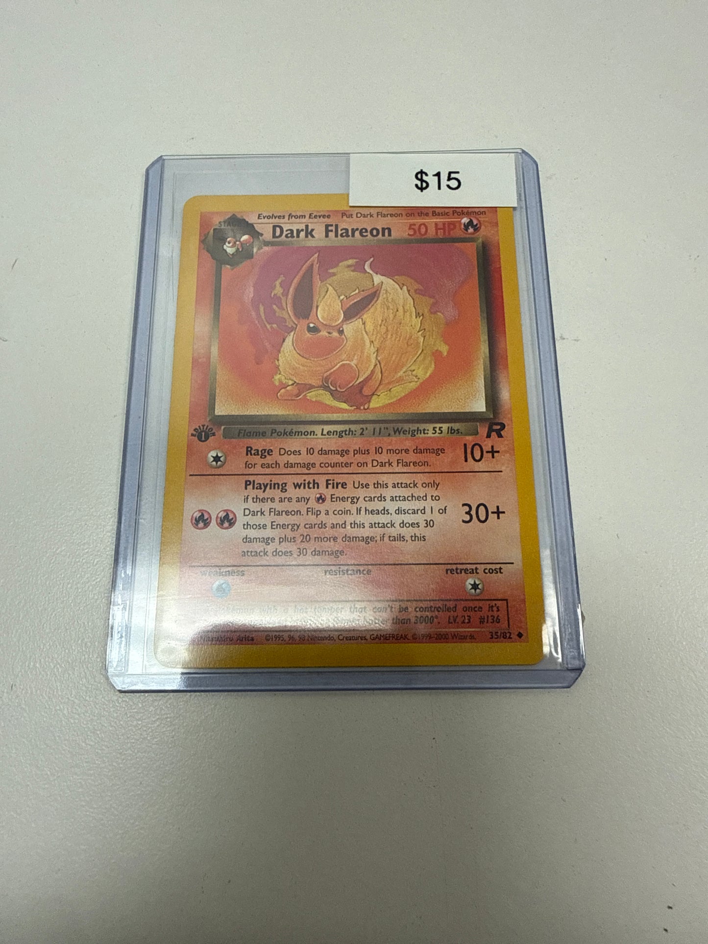 Pokemon Dark Flareon 1st Ed Non-Holo #35/82
