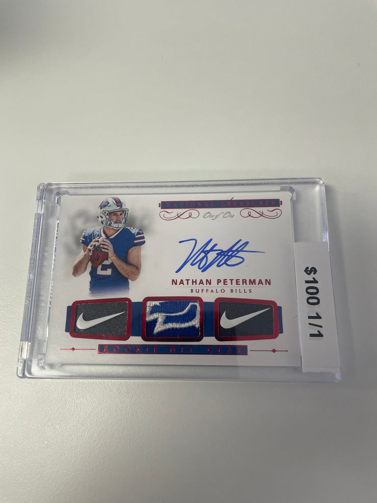 2017 National Treasures Nathan Peterman 1/1 RPA 