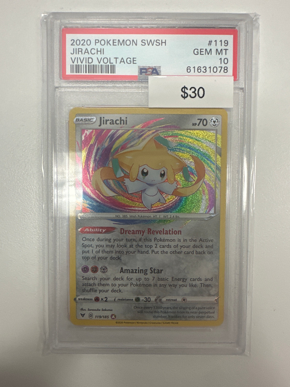 Pokemon Jirachi 119/185 PSA 10