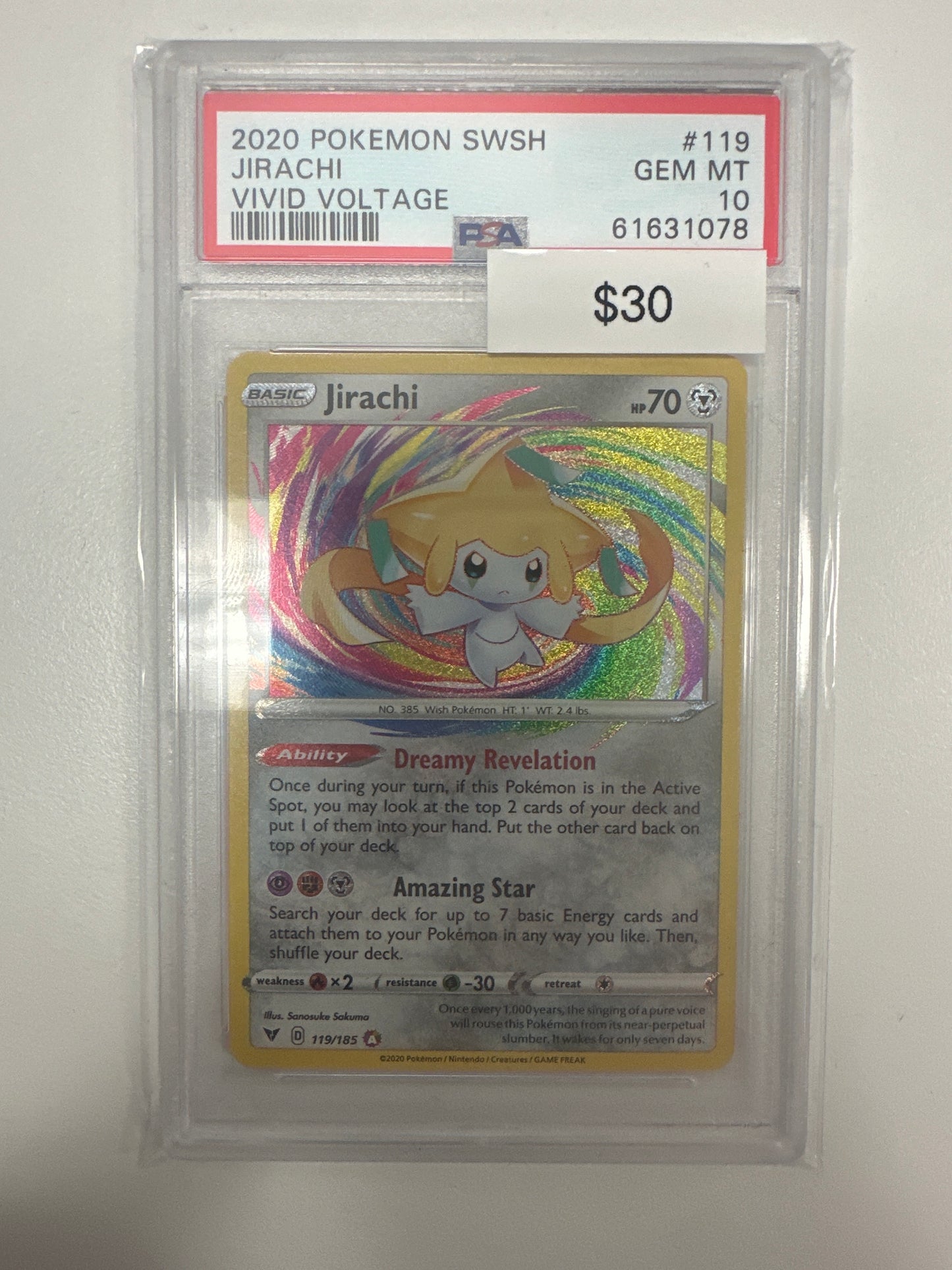 Pokemon Jirachi 119/185 PSA 10