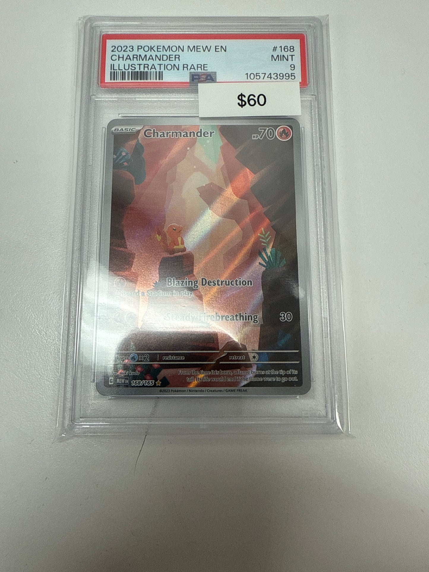 Pokemon Charmander #168/165 PSA 9