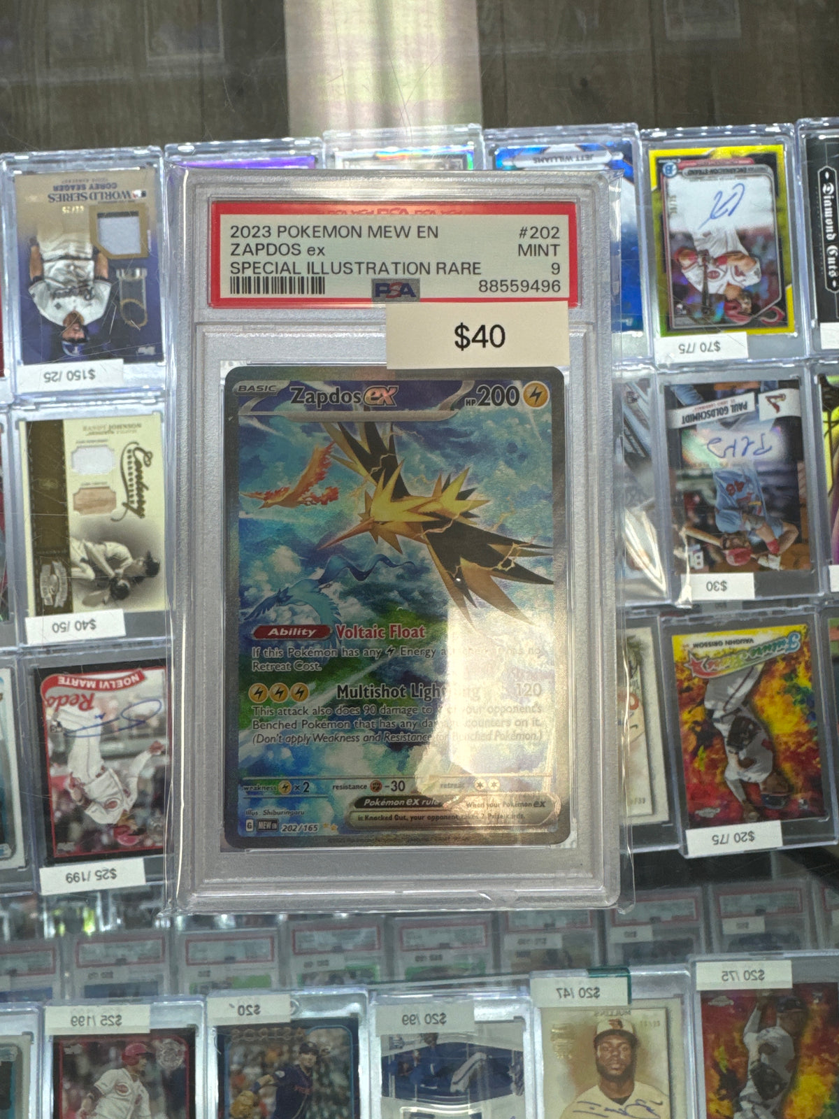 2023 Pokémon 151 Zapdos Ex 202 PSA 9