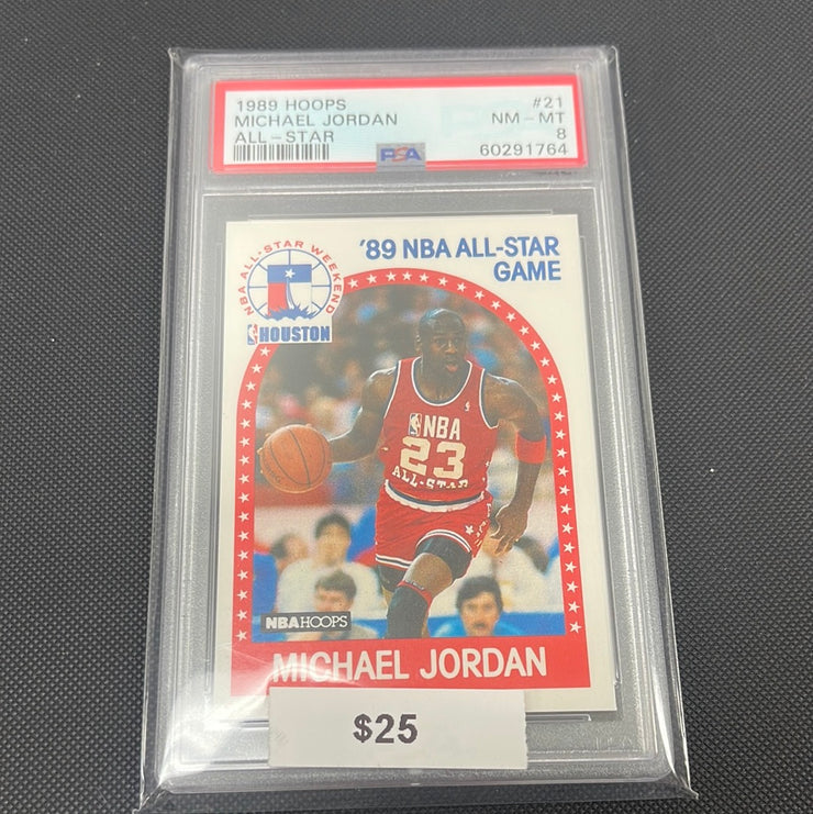 1989 Hoops Michael Jordan All-Star PSA 8