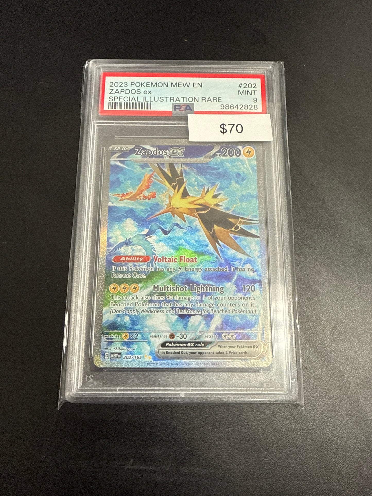 Pokémon 151 Zapdos EX 202/165 PSA 9