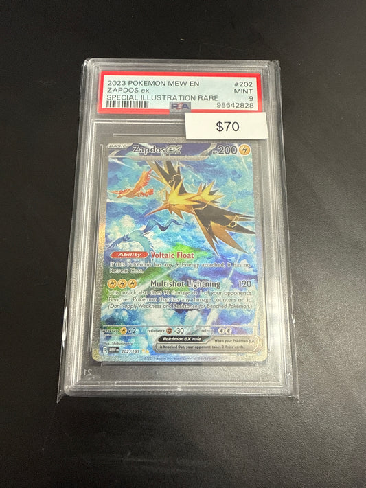 Pokémon 151 Zapdos EX 202/165 PSA 9
