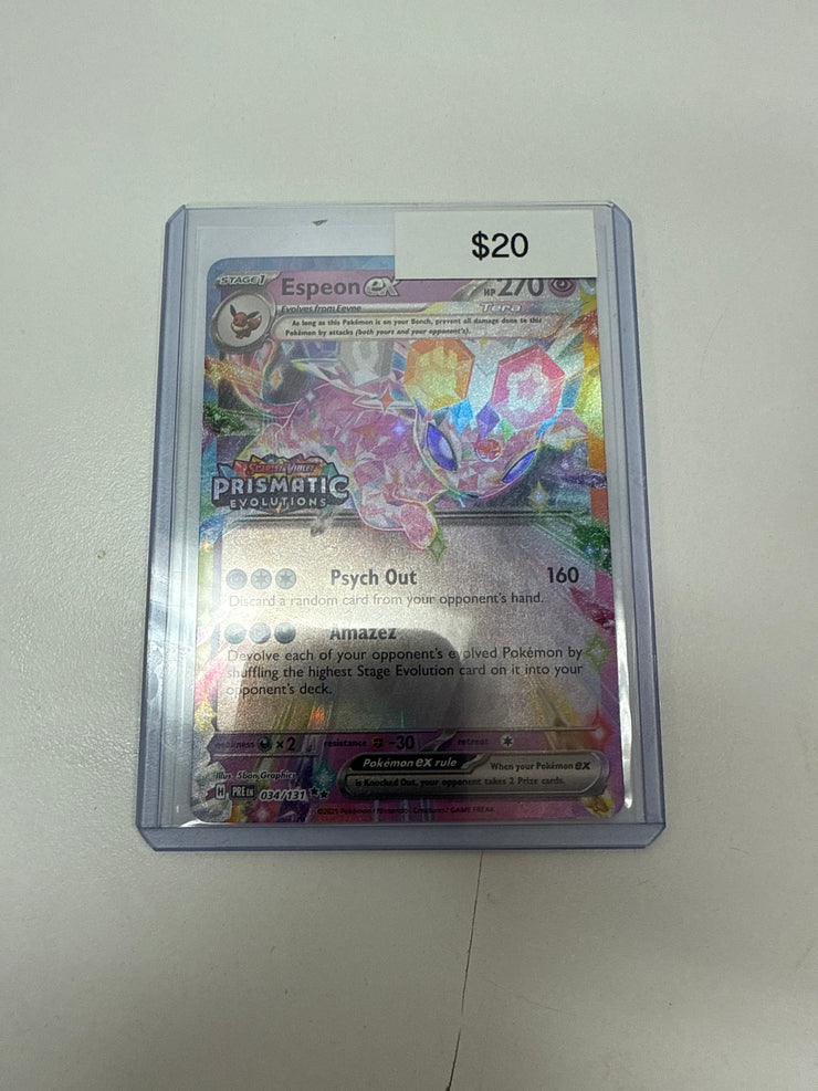 Prismatic Evolutions Espeon Ex Surprise Box Stamp 