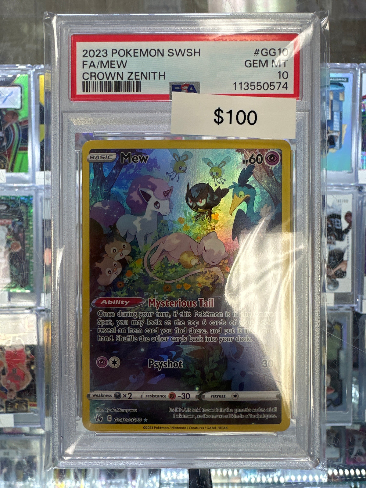 Pokemon Mew Crown Zenith GG10/GG70 PSA 10