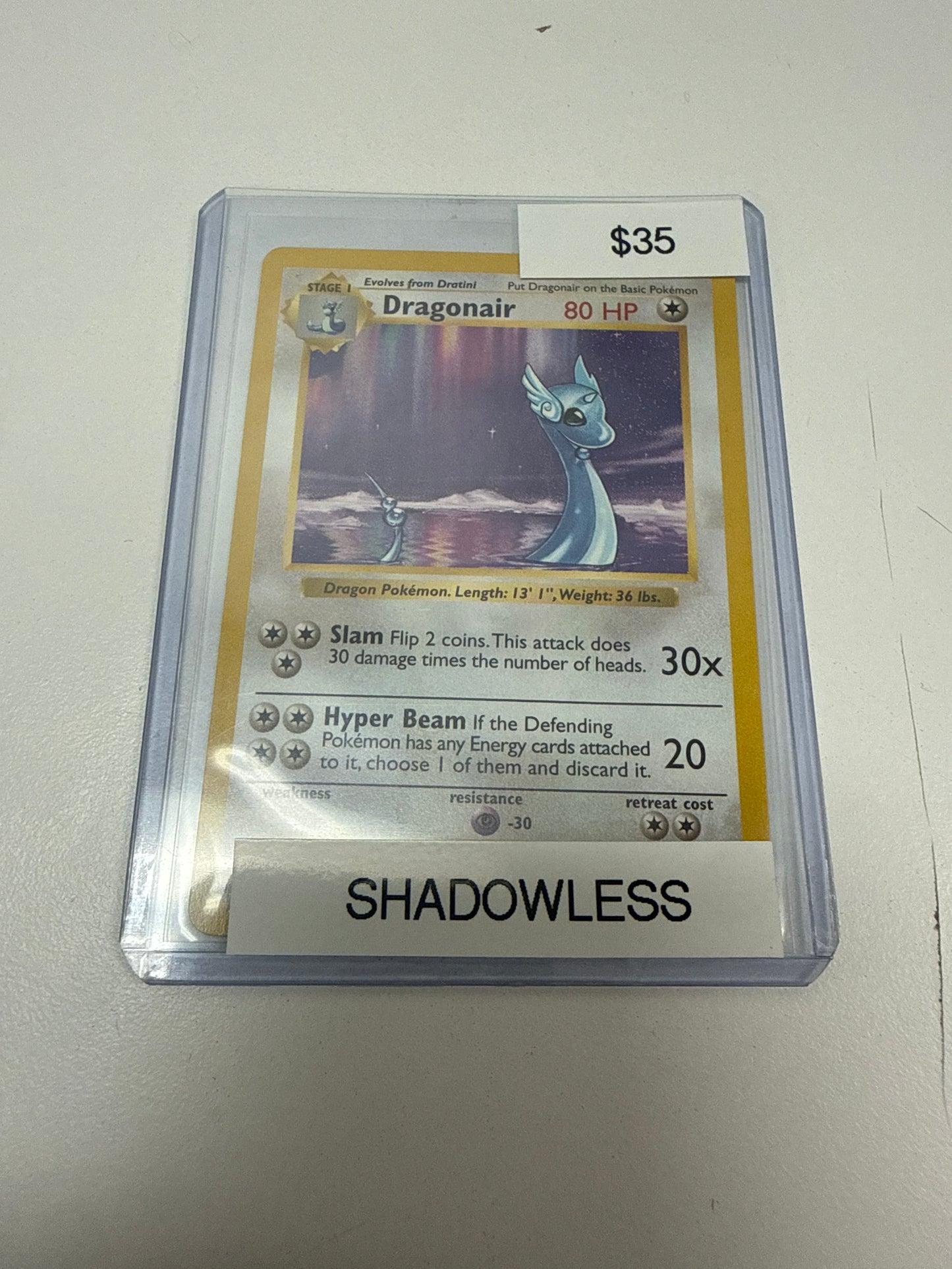 Pokemon Dragonair Shadowless Non-Holo #18/102