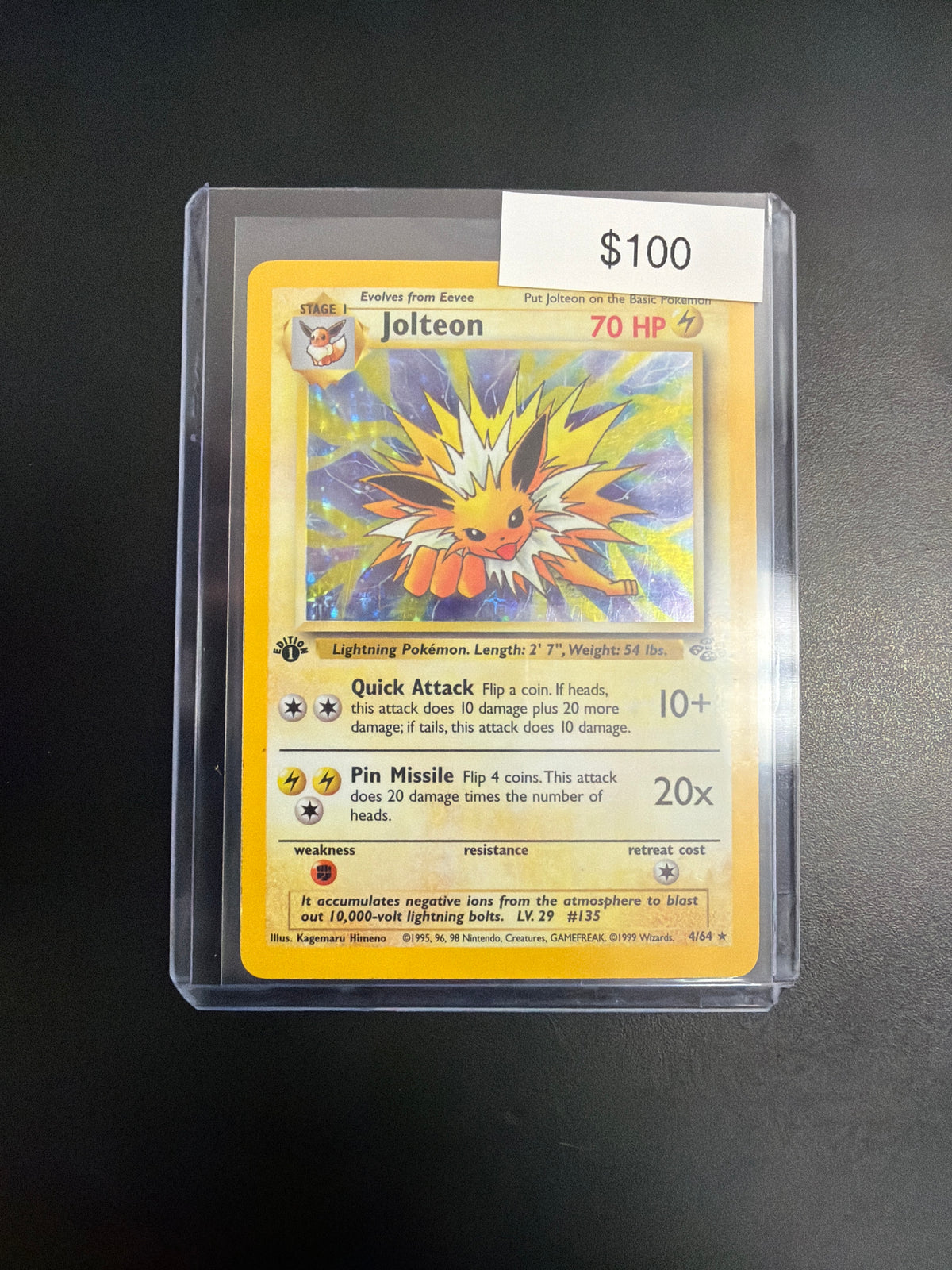 Pokemon Jungle 1st Ed. Jolteon #4/64 MP