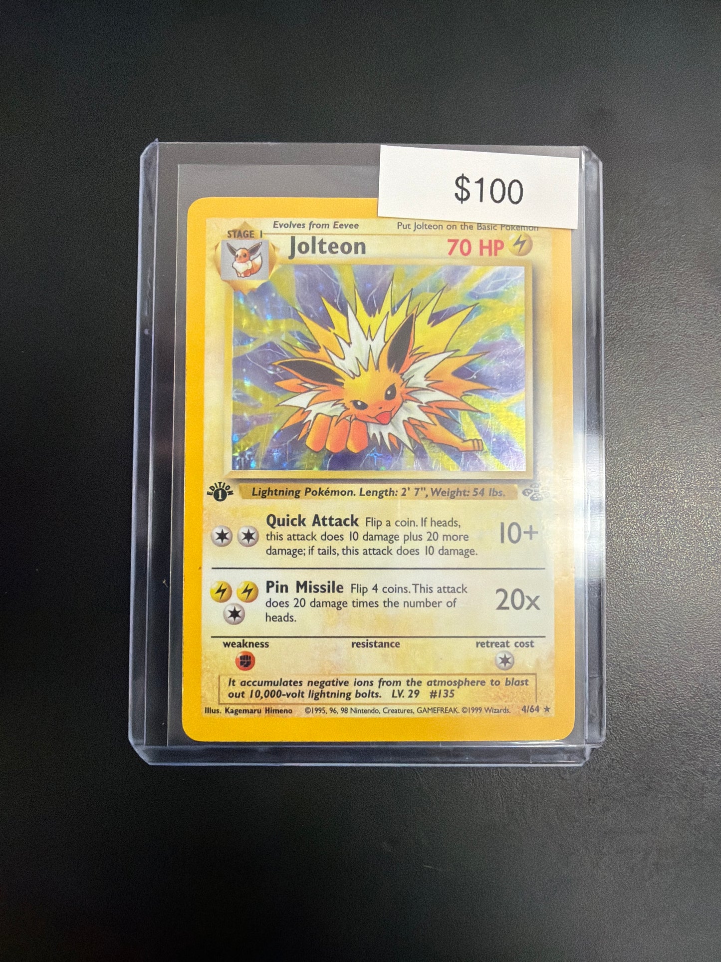Pokemon Jungle 1st Ed. Jolteon #4/64 MP