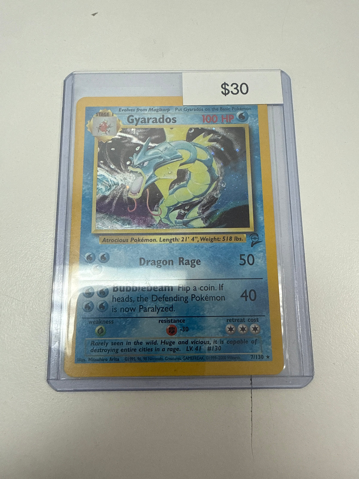 Pokemon Gyarados Holo Base Set 2 #7/130