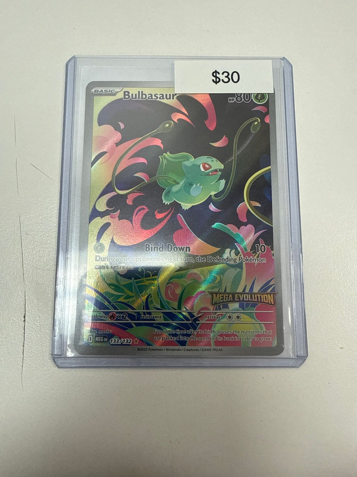 Pokemon Mega Evolution Bulbasaur Stamped #133/132