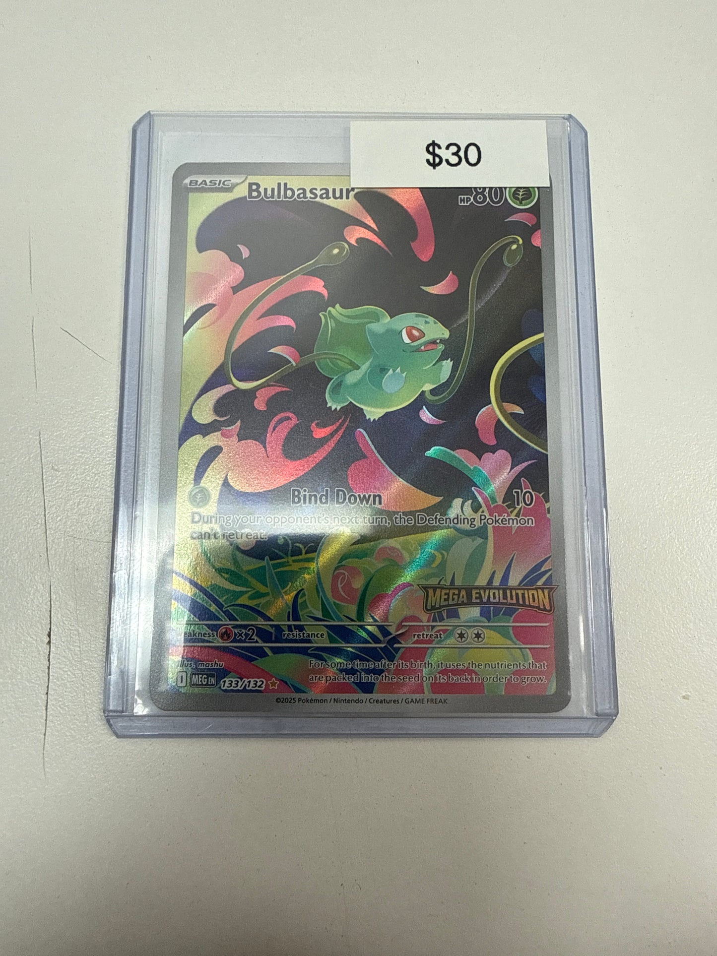 Pokemon Mega Evolution Bulbasaur Stamped #133/132