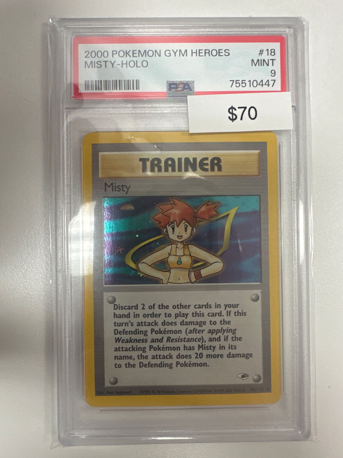 Pokemon Misty Holo Rare PSA 9