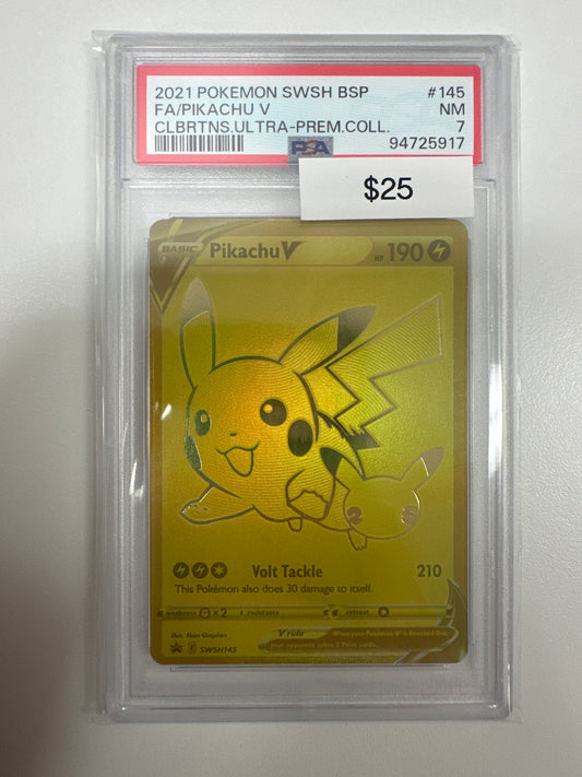 Pokemon SWSH Promo Pikachu V #145 PSA 7