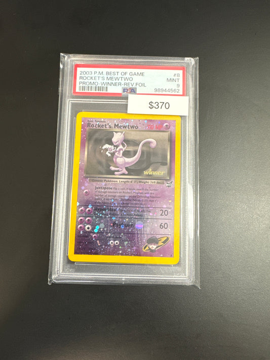 Pokémon Best Of Game Rockets Mewtwo Winner 8 PSA 9