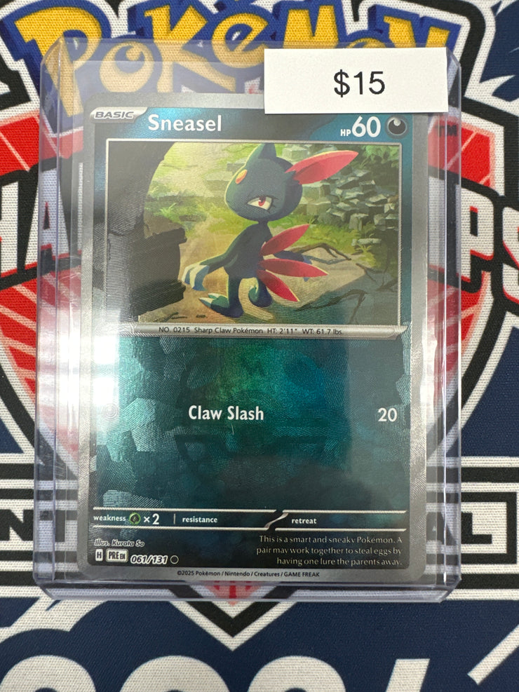 Pokemon Prismatic Evolutions Sneasel Masterball Holo 061/131