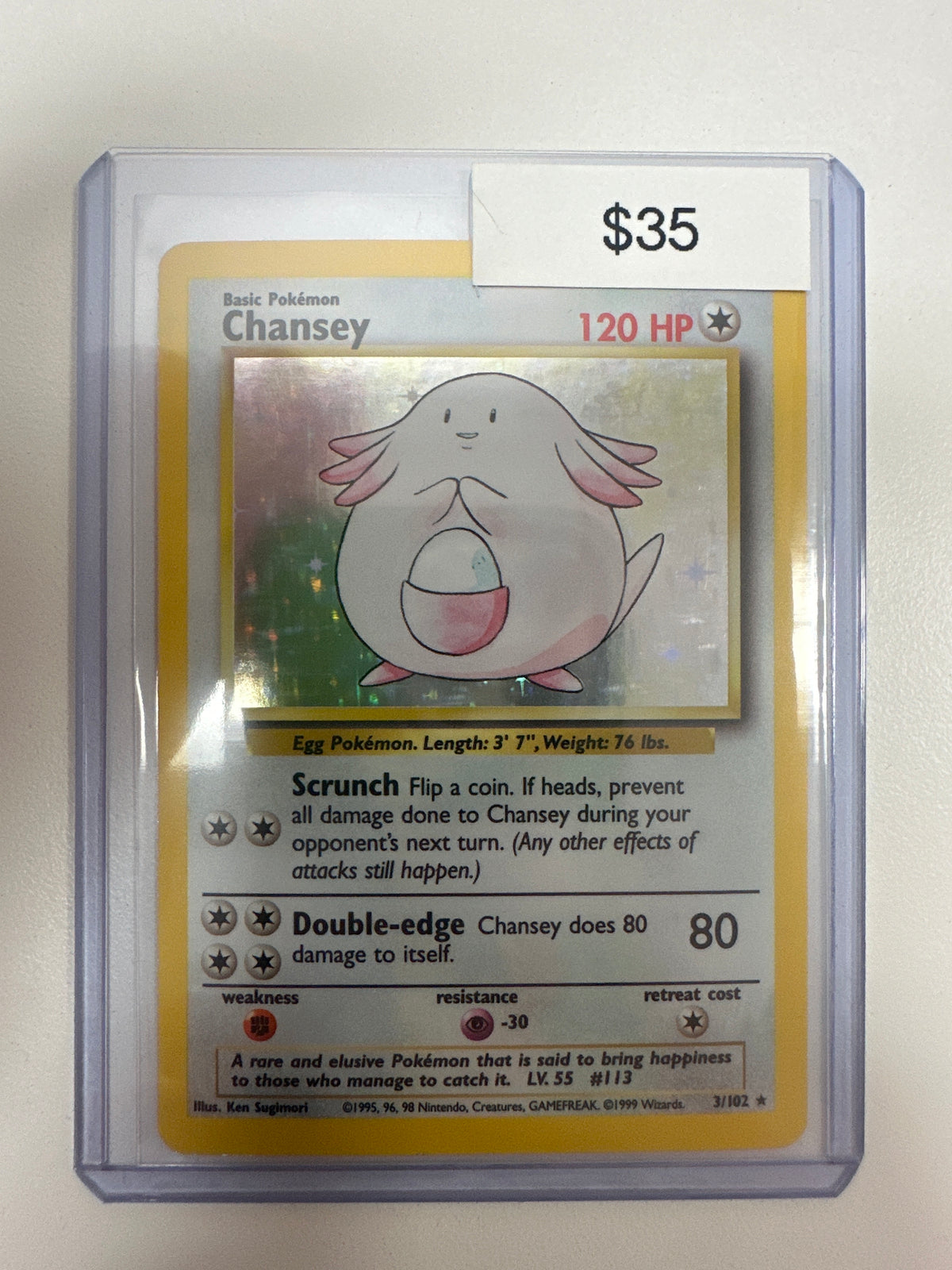 Pokemon Chansey Holo 3/102