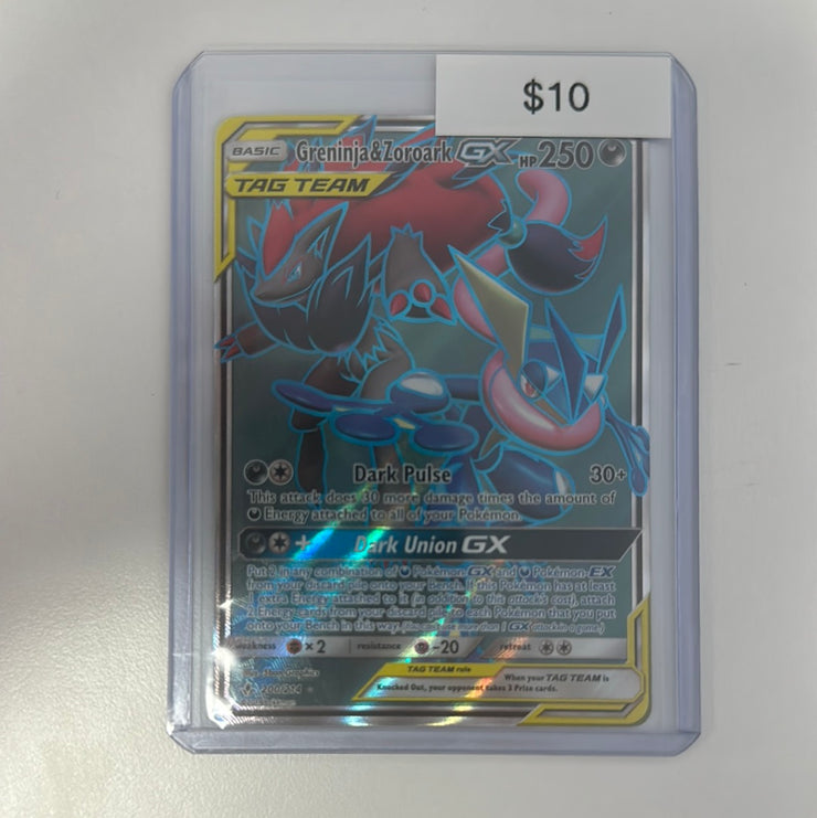 Pokémon Greninja & Zoroark GX 200/214