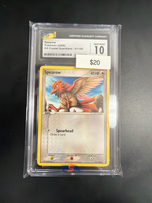 Pokemon Spearow Crystal Guardians #61 CGC 10