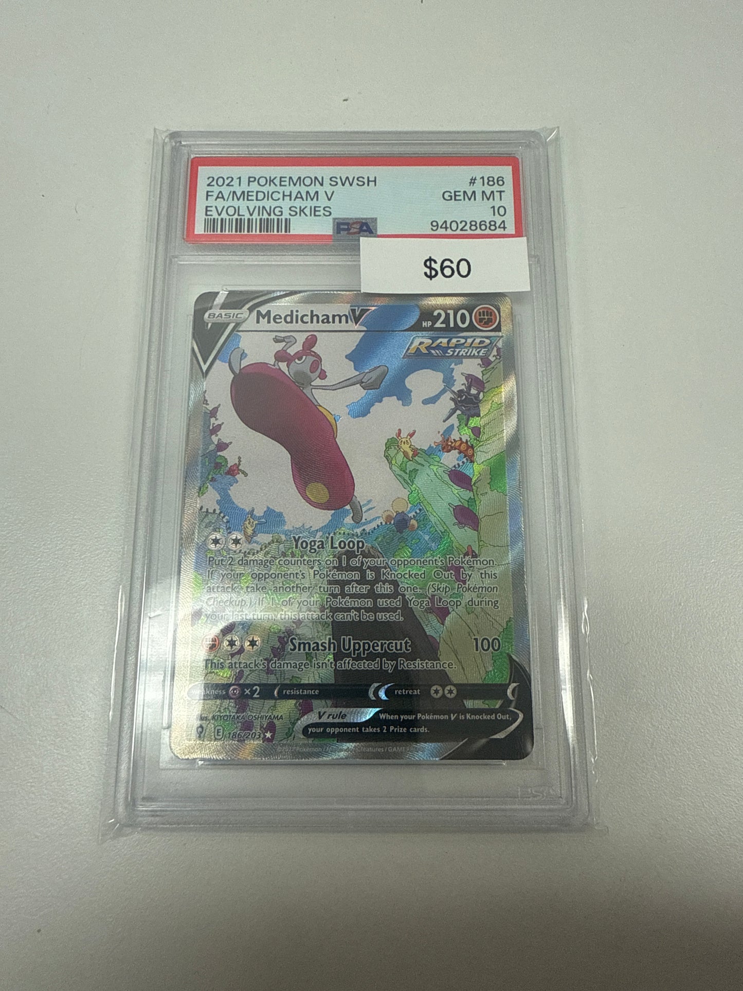 Pokemon Medicham V #186/203 PSA 10