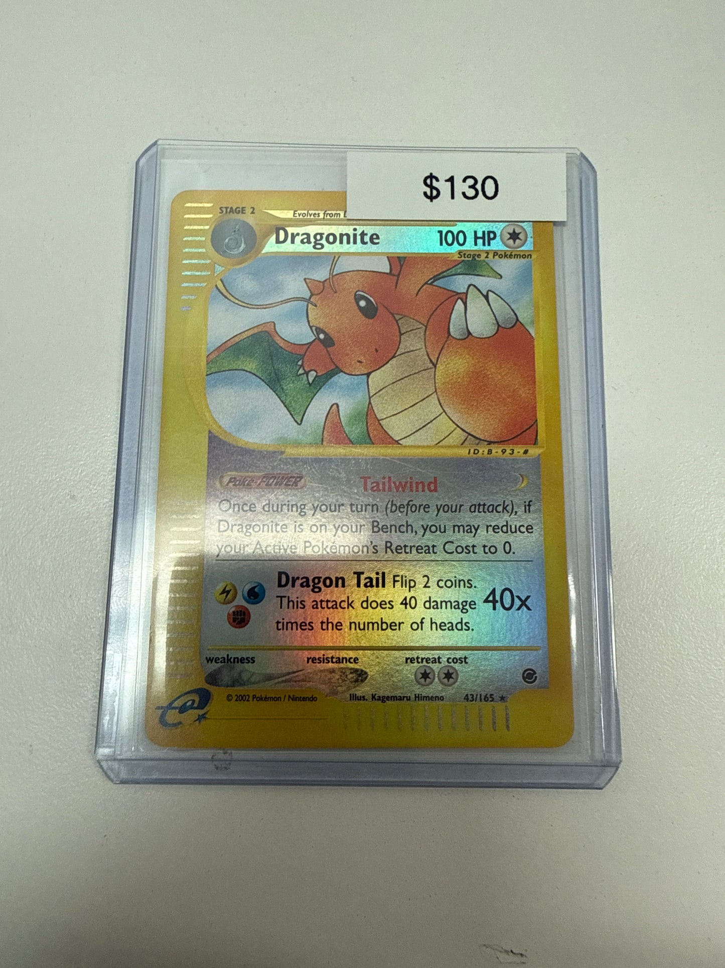 Pokemon Dragonite Reverse Holo #43/165