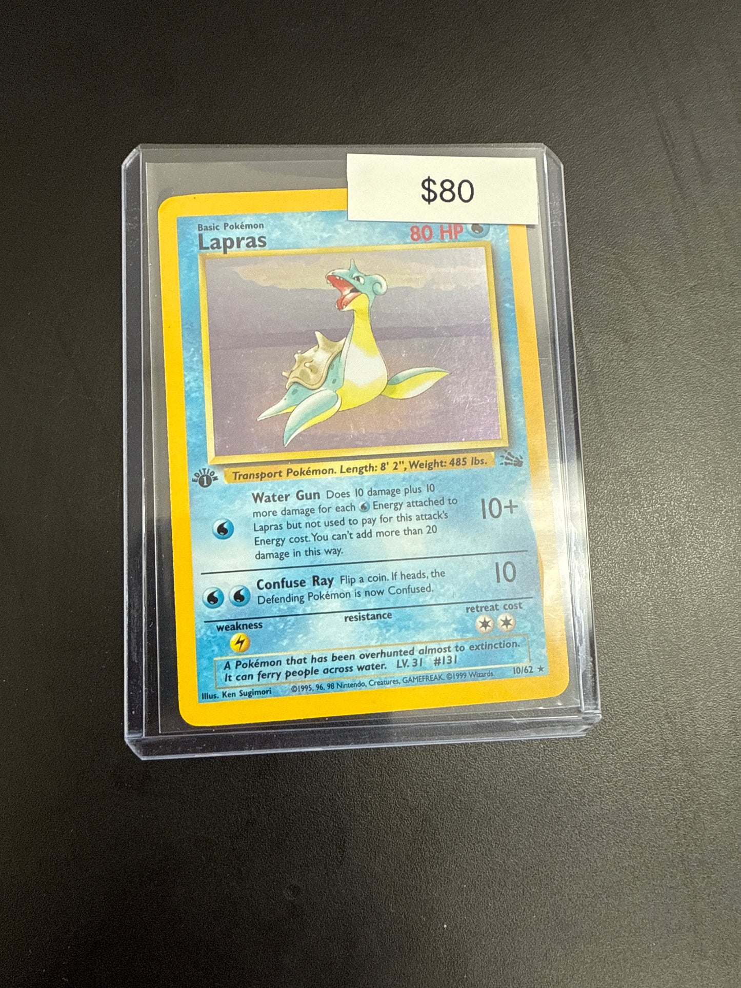 Pokémon Lapras 10/62 1st Ed.