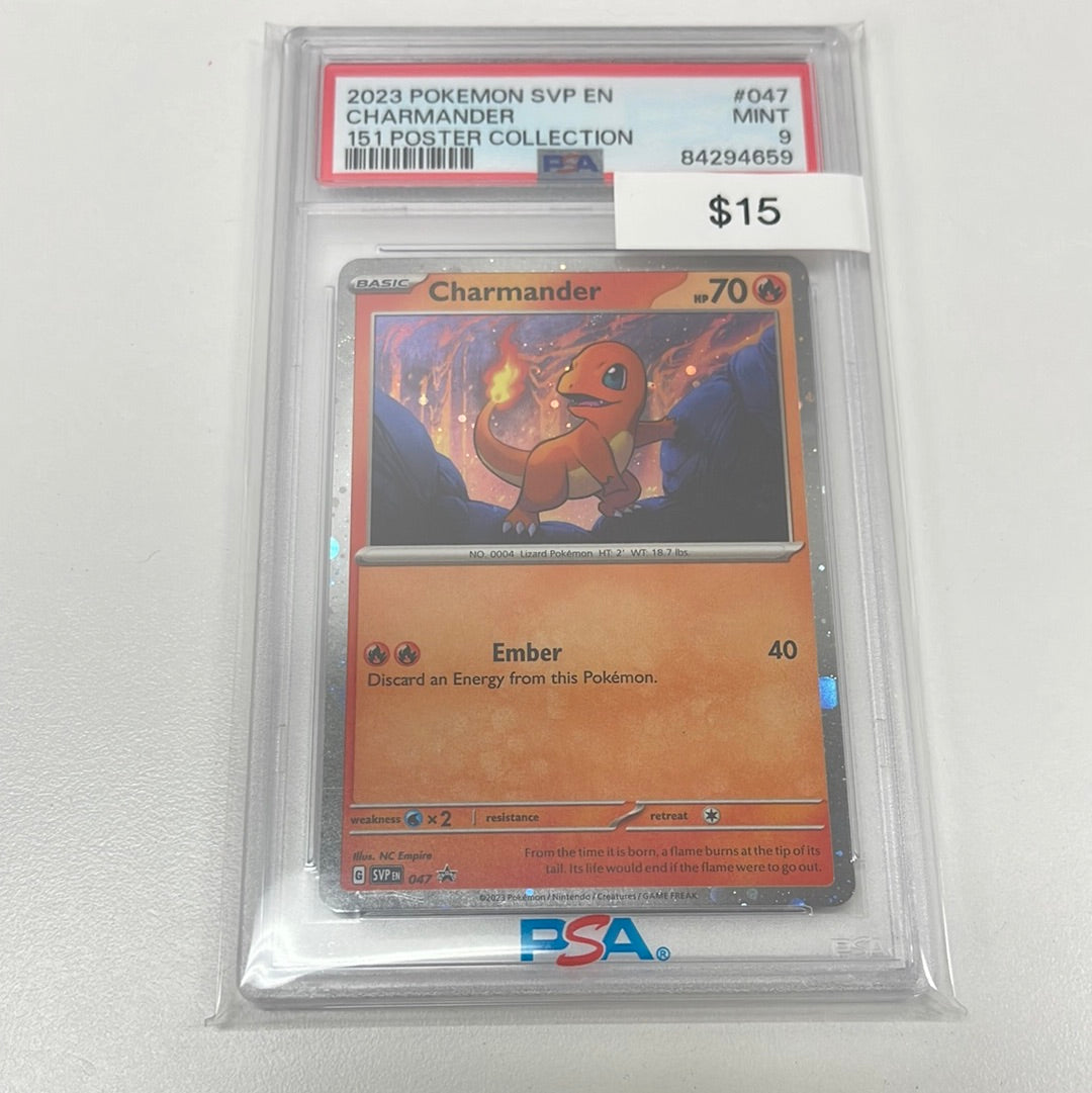 Pokémon Charmander 151 Poster Collection SVP 047 PSA 9