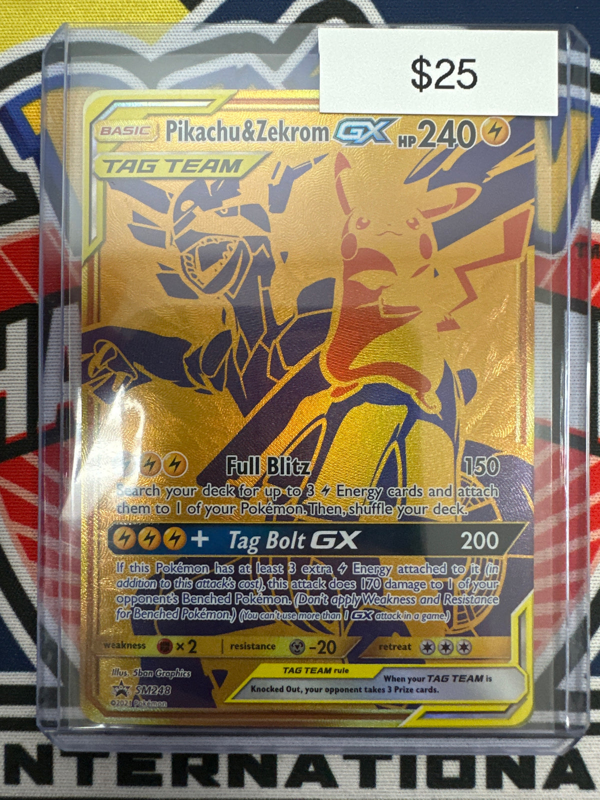 Pokemon Pikachu & Zekrom GX SM248