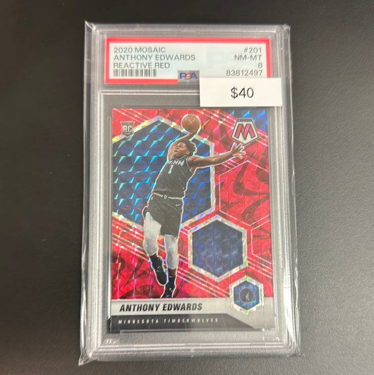 2020 Mosaic Anthony Edwards Red Reactive 