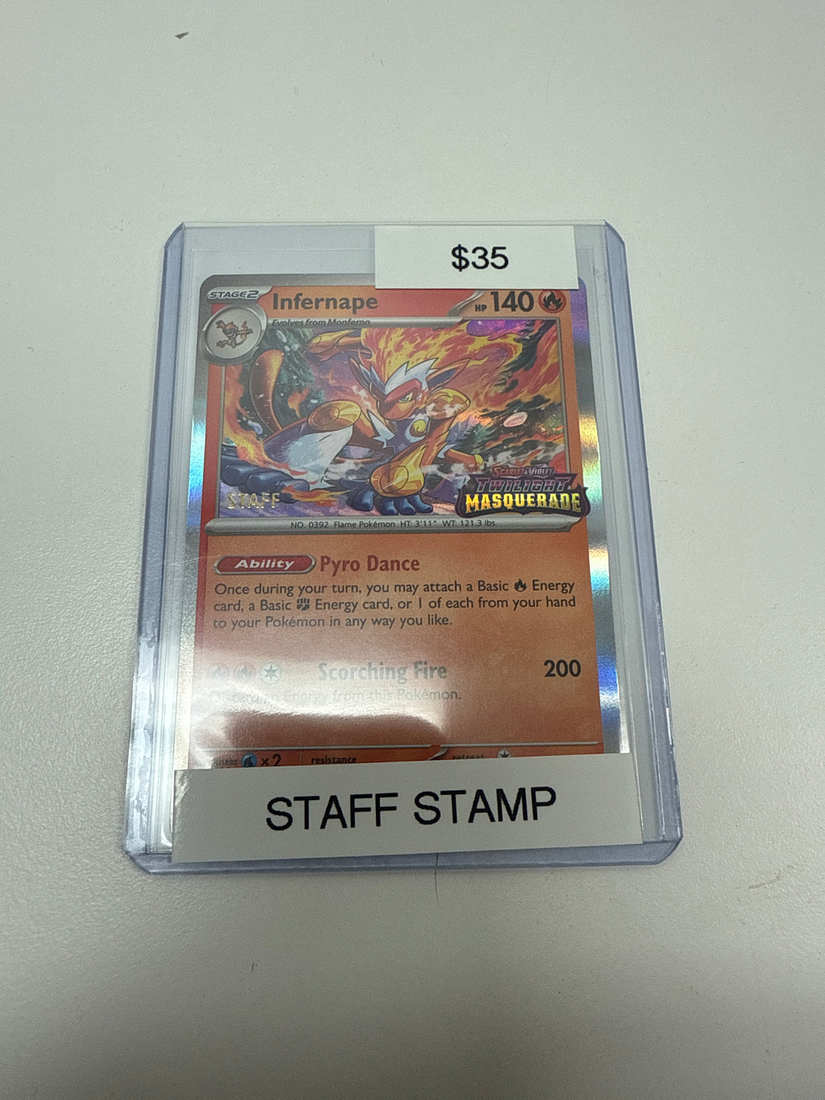 Twlight Masquerade Infernape Staff Stamp #116