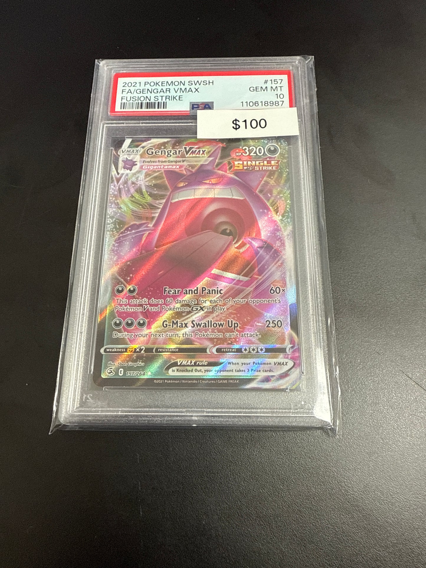 Pokemon Gengar Vmax #157/264 PSA 10