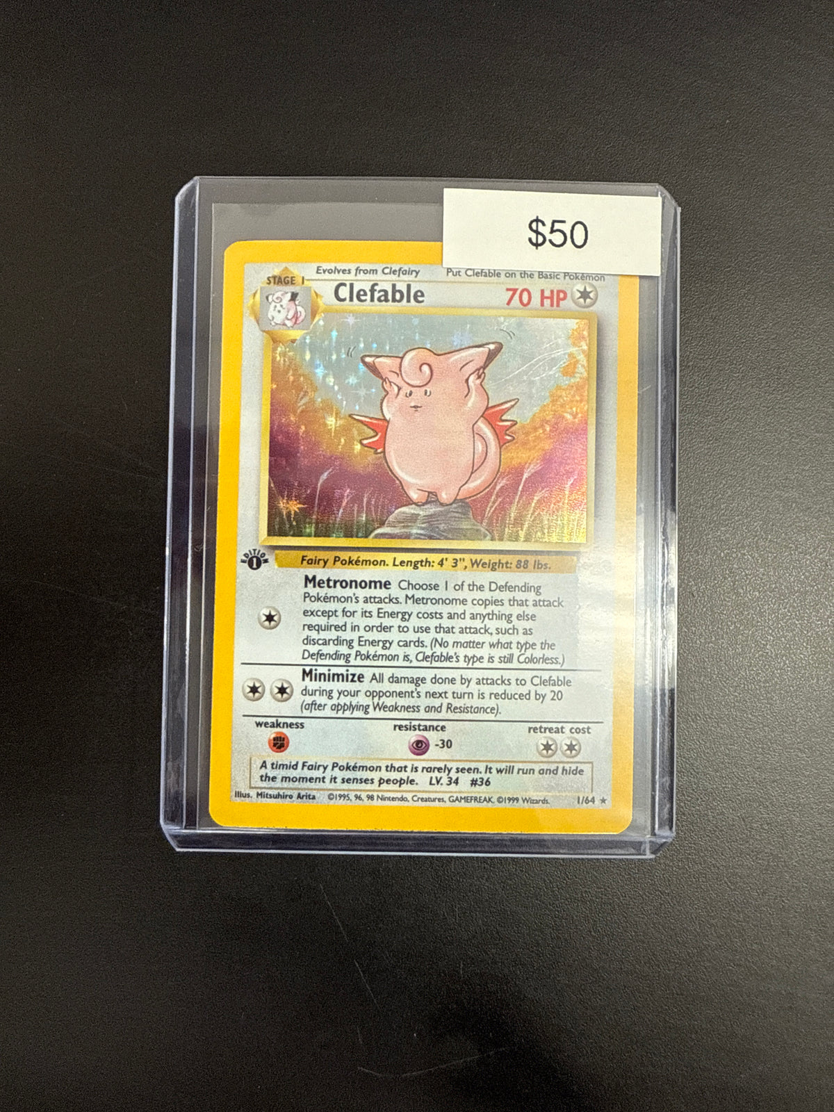 Pokémon Clefable 1st Ed. 1/64