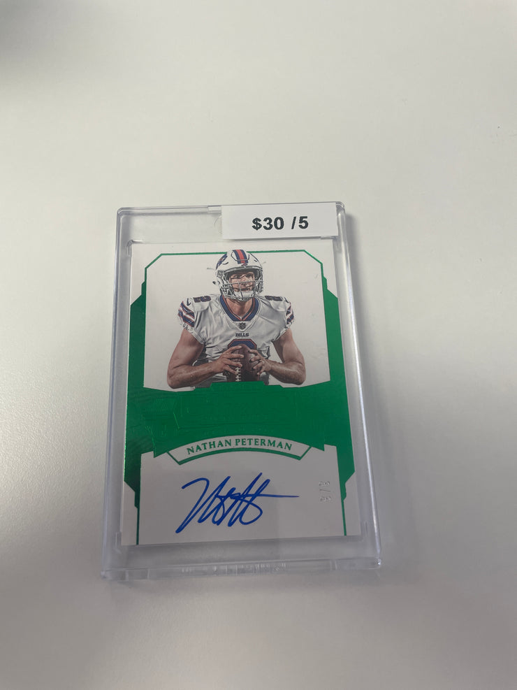 2017 Flawless Nathan Peterman Emerald Auto /3 