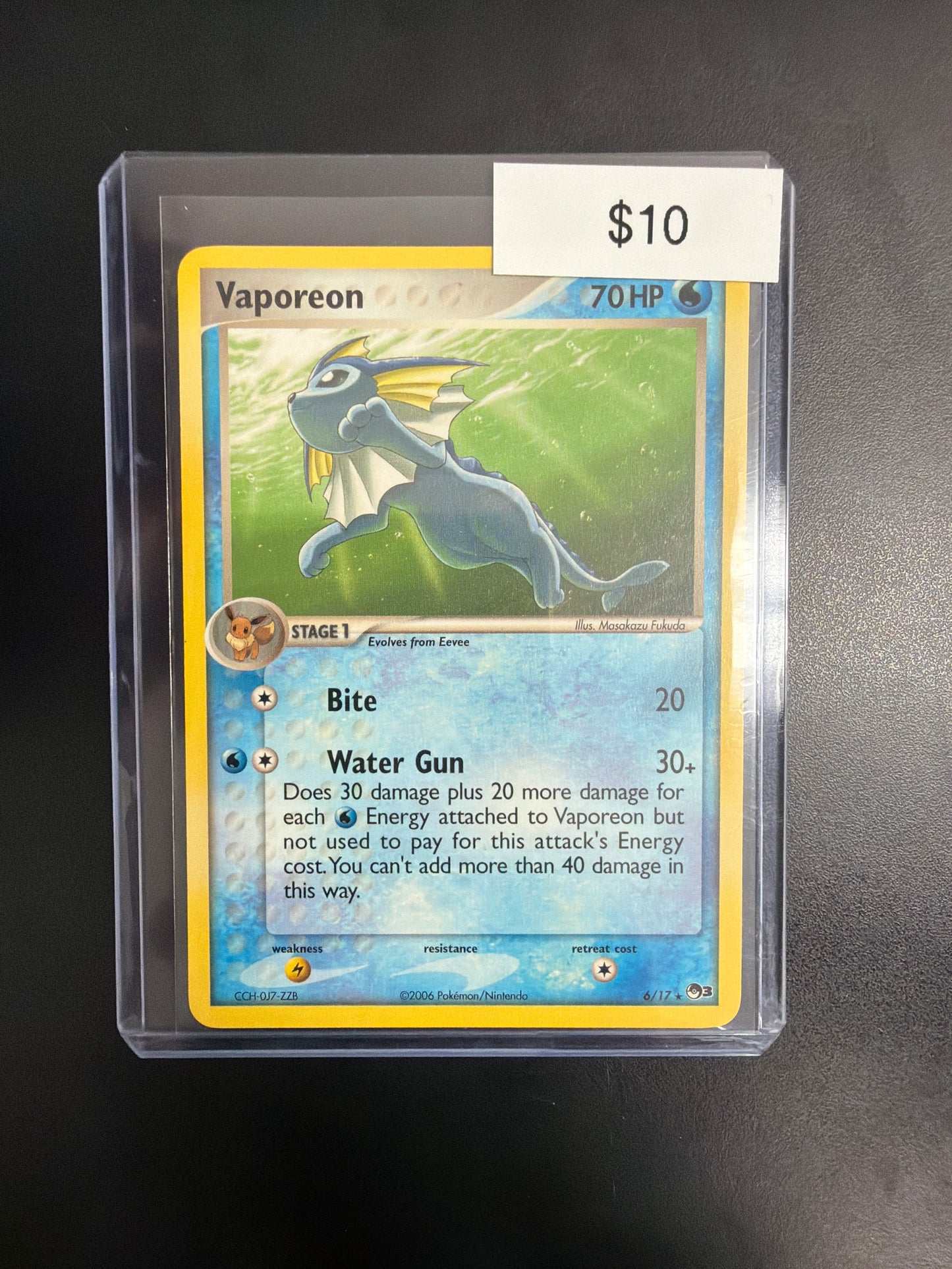 Pokemon Vaporeon 7/17 Pop Series 3