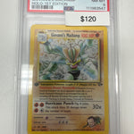 Pokemon Giovanni’s Machamp Holo 1st Edition PSA 8