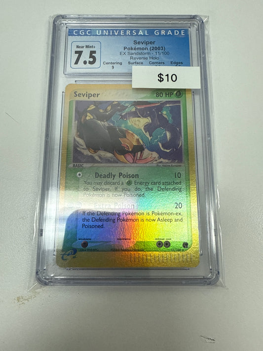 Ex Sandstorm Seviper Reverse Foil #11/100 CGC 7.5