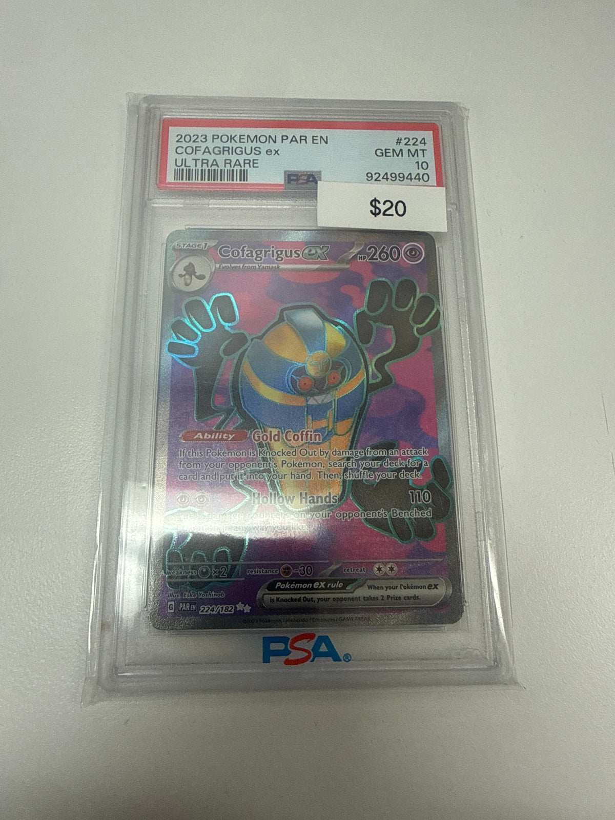 Pokemon Cofagrigus Ex PSA 10