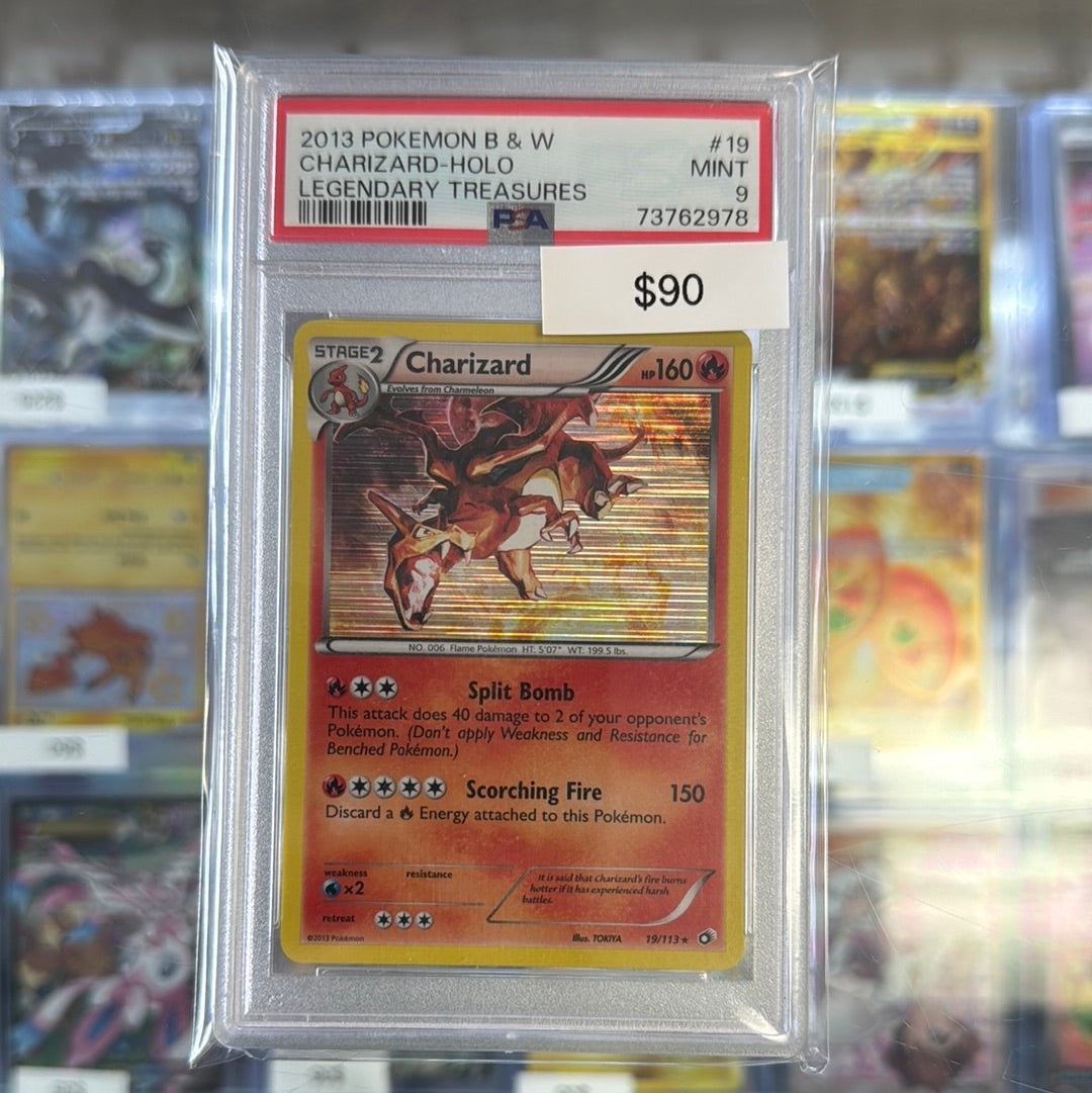 2013 Pokémon Legendary Treasures Charizard Holo 19 PSA 9