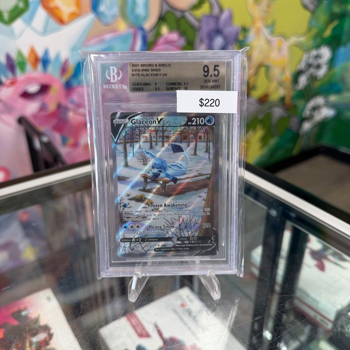 Pokemon Glaceon V #175 BGS 9.5