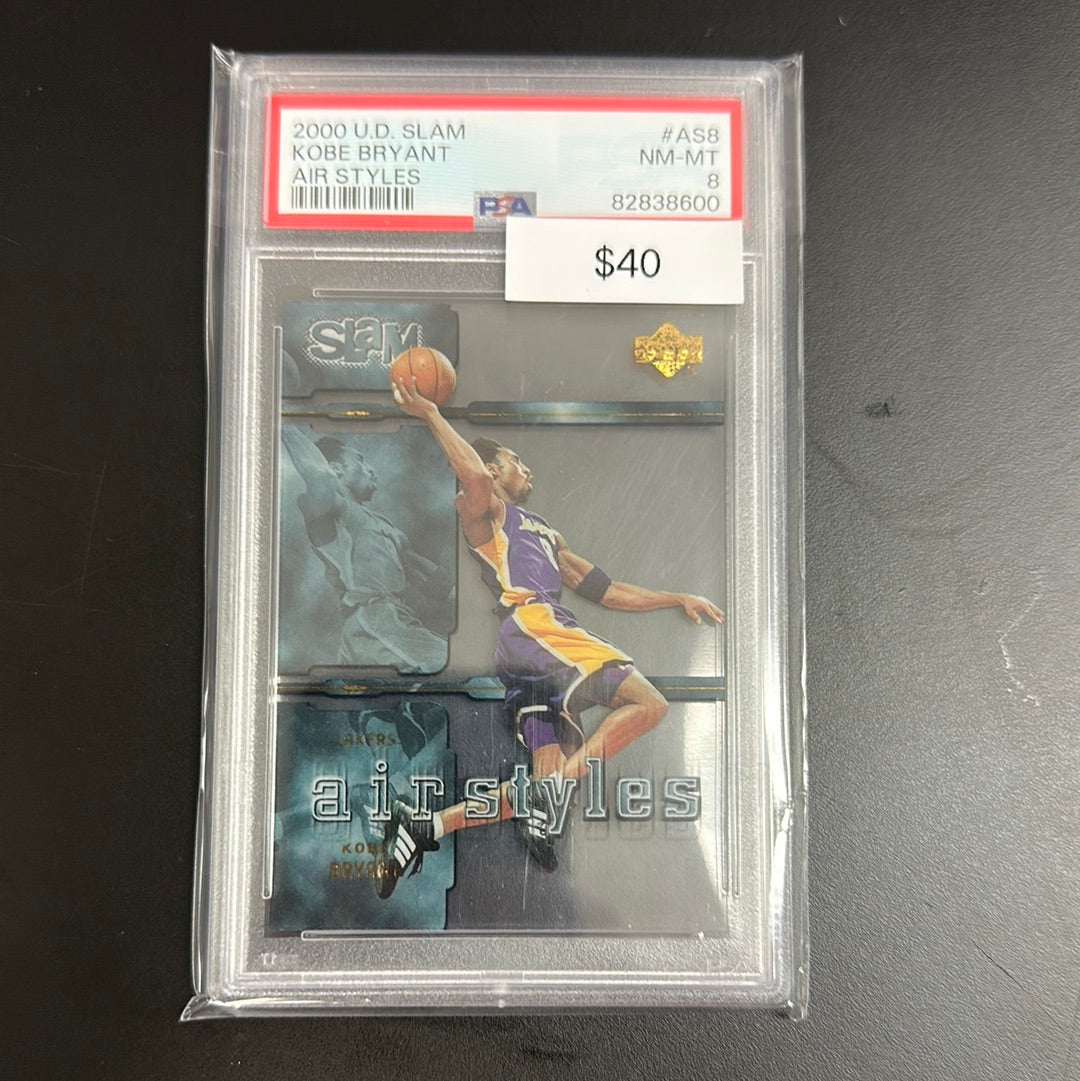 2000 UD Slam Air Styles Kobe Bryant #AS8 PSA 8
