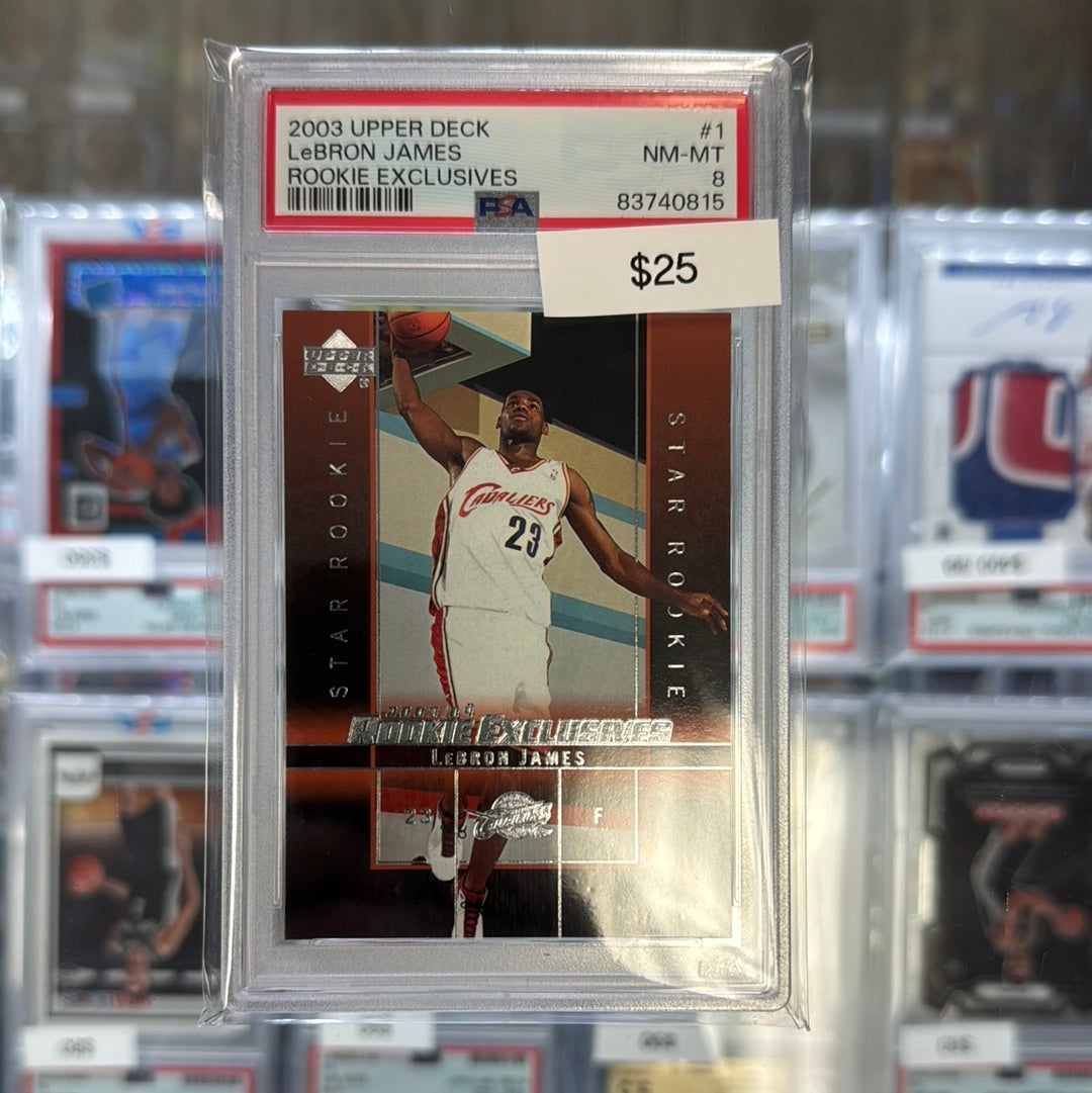 2003 Upper Deck Lebron James #1 PSA 8
