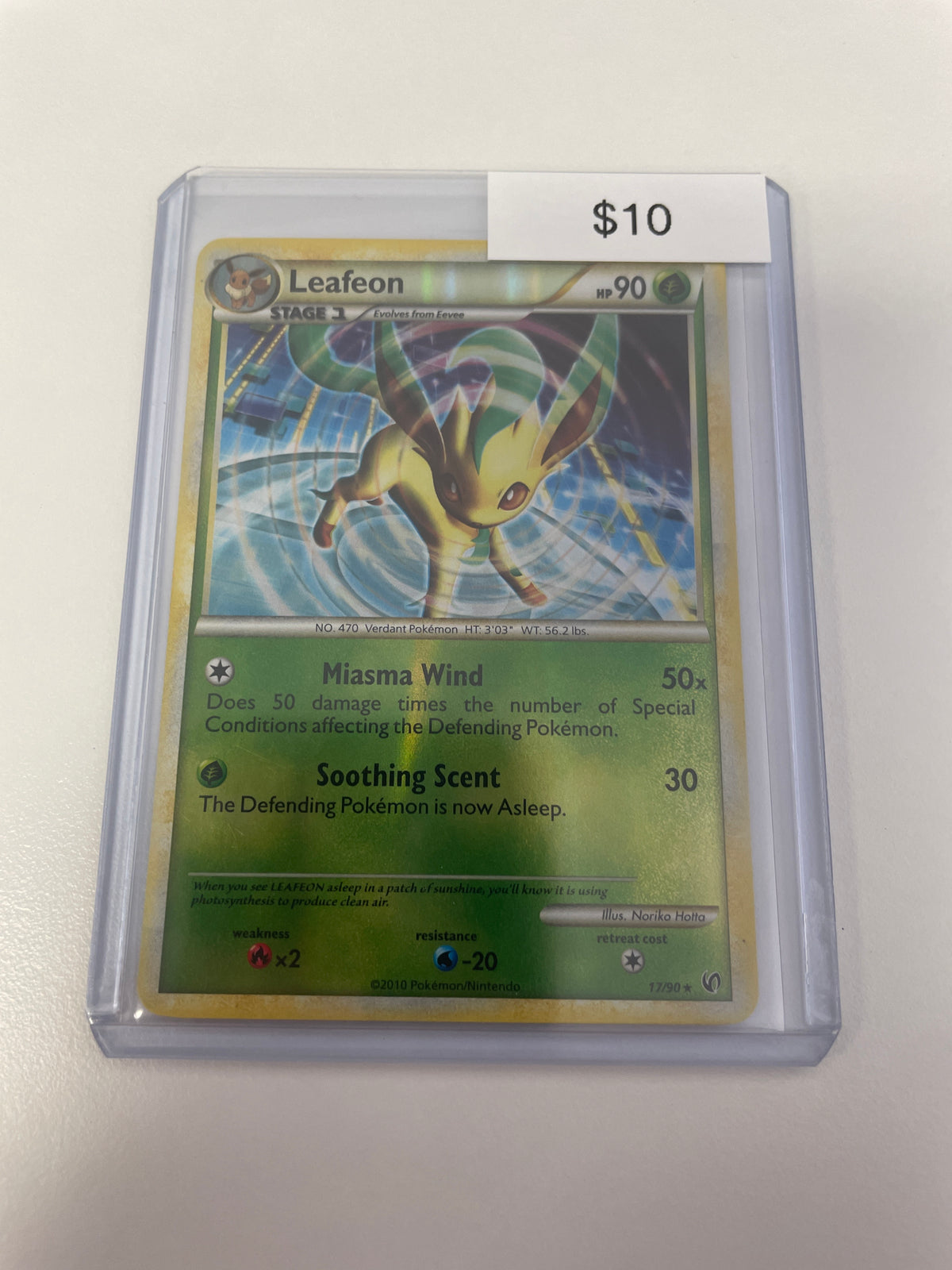 2010 Leafeon Reverse Holo #17/90