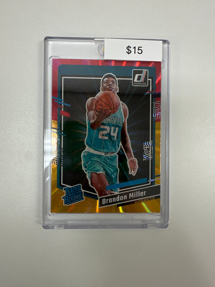 2023-24 Red Yellow Wave Brandon Miller Rated Rookie 