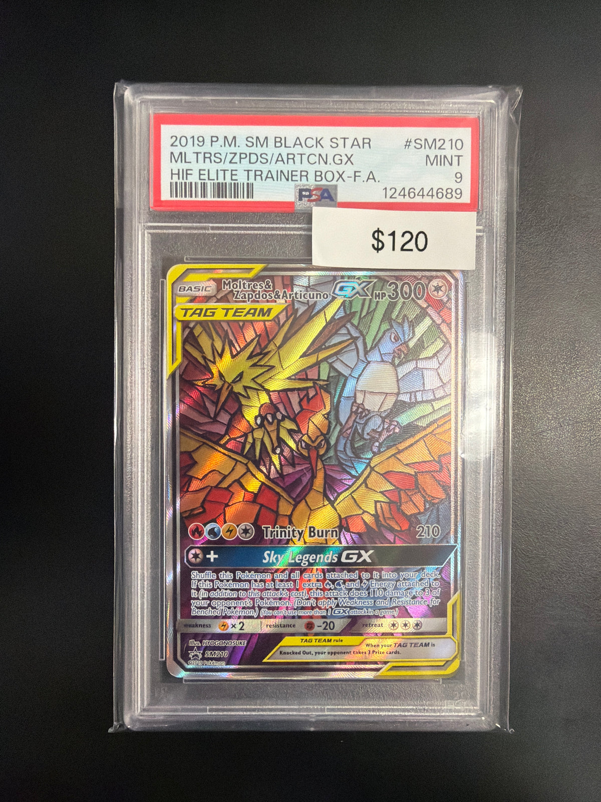 Pokemon Zapdos Moltres Articuno #SM210 PSA 9