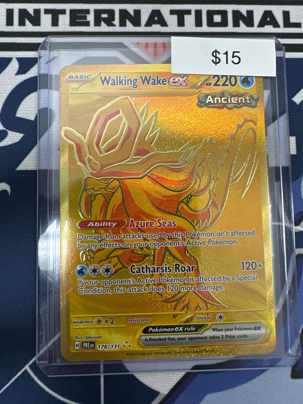 Pokemon Prismatic Evolutions Walking Wake 178/131 Grail Collectibles AZ Pokemon Prismatic Evolutions Walking Wake 178/131 Grail Collectibles AZ