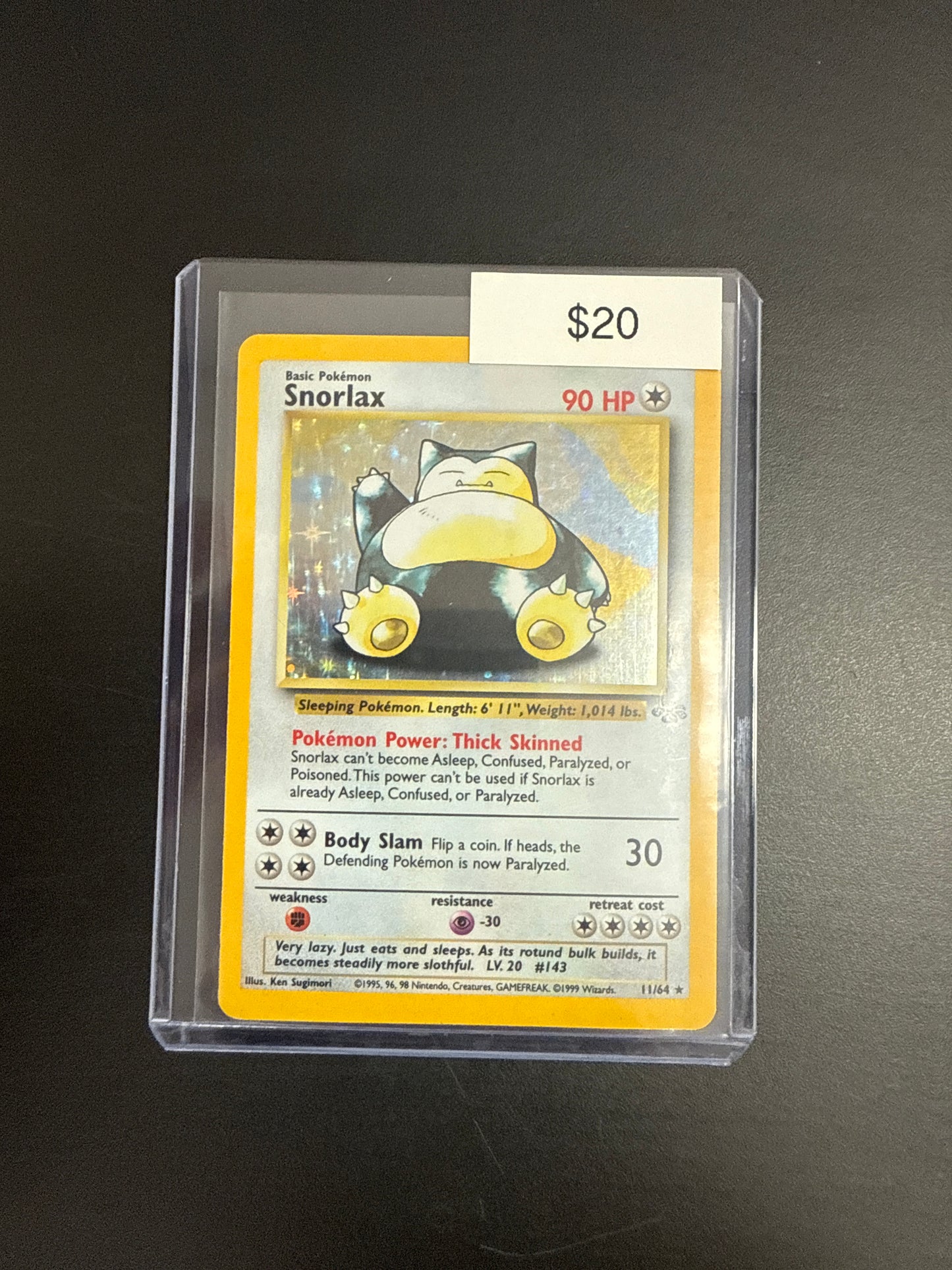 Pokémon Snorlax Holo 11/64
