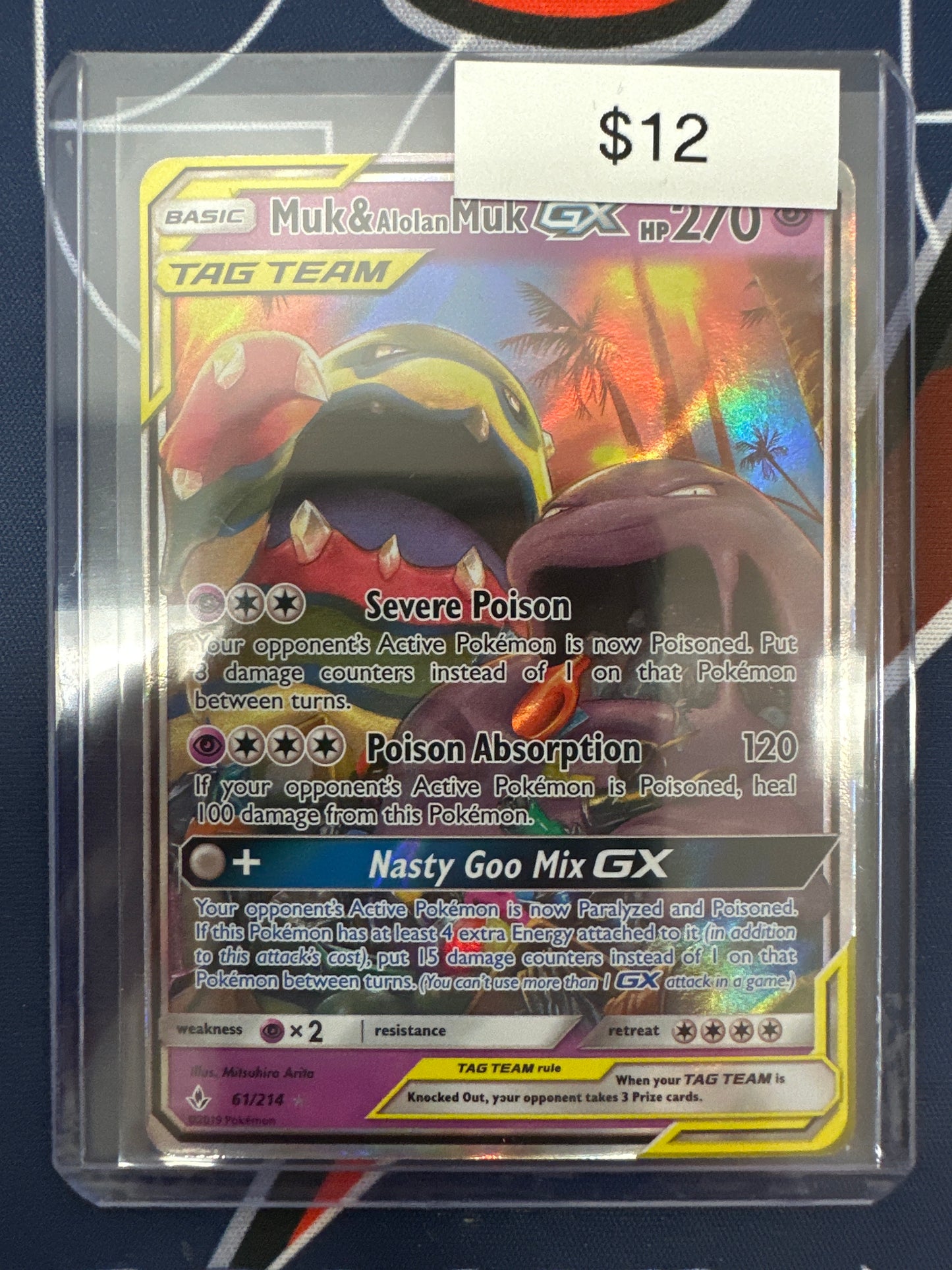 Pokemon Muk & Alolan Muk GX 61/214