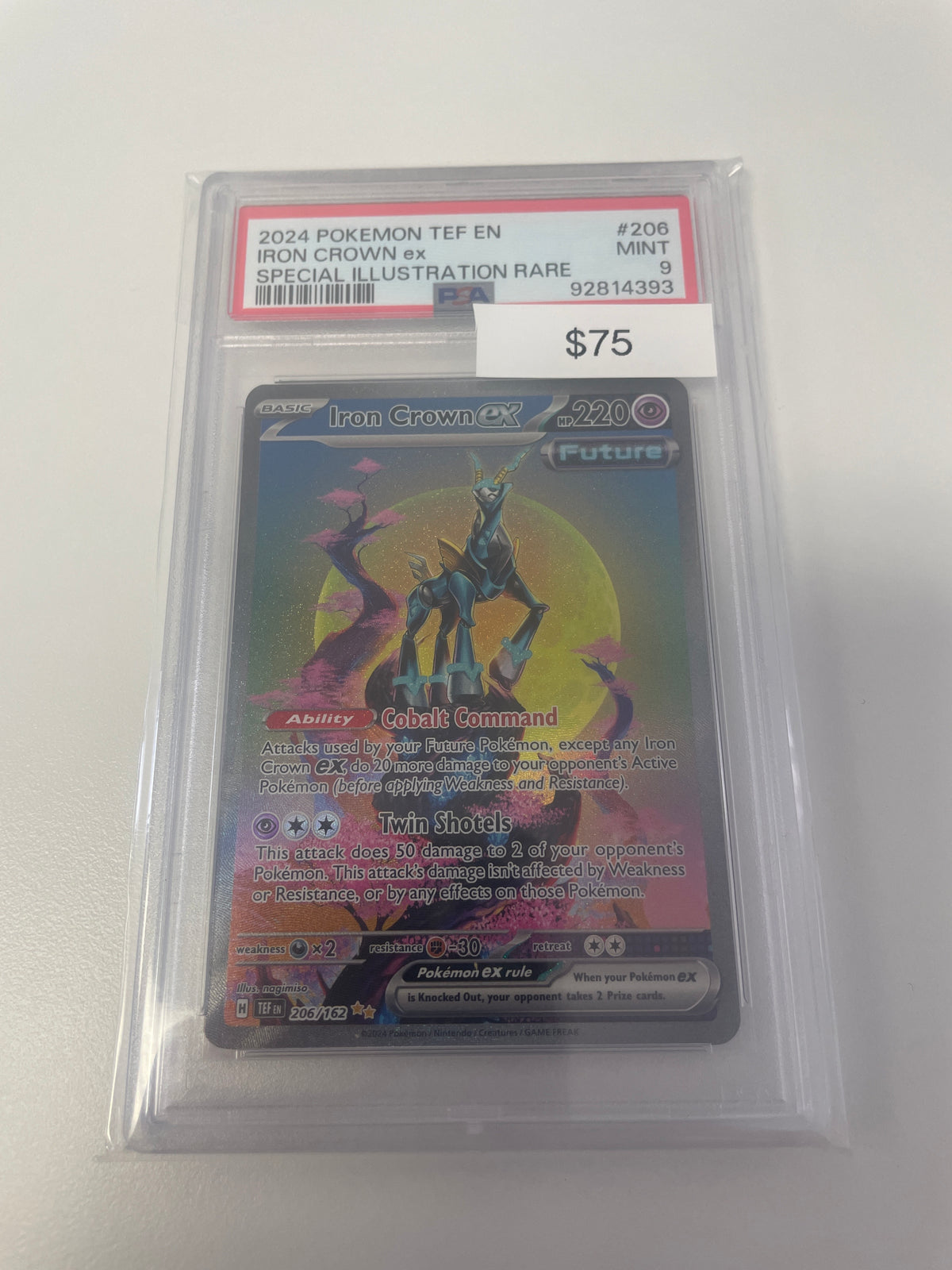 Pokemon Iron Crown Ex Special Art PSA 9 #206/162